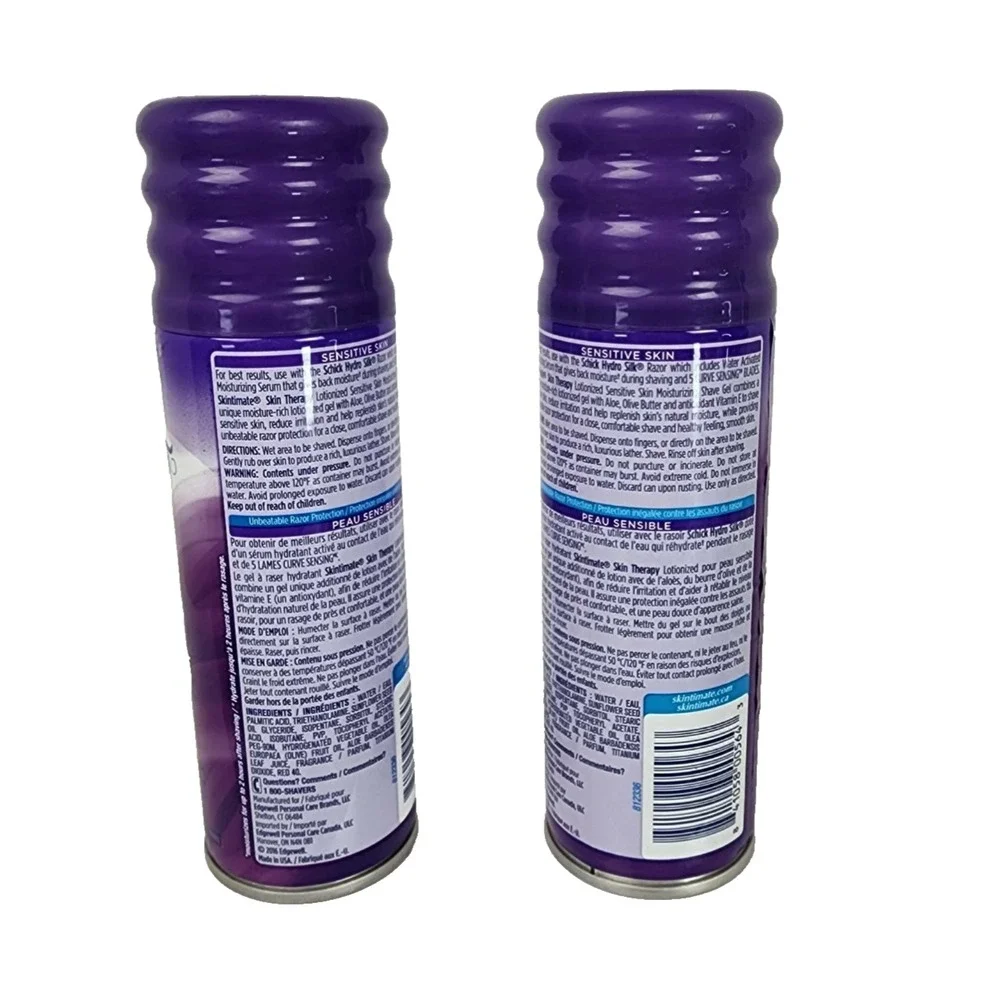 Skintimate Skin Therapy Moist Shave Gel for Sensitive Skin Vitamin E 2‎ Pack